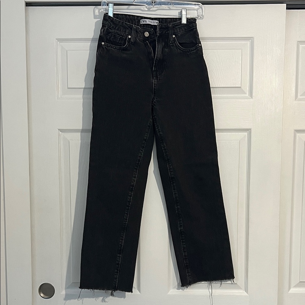 Zara High Rise Black Jeans